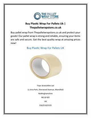 Buy Plastic Wrap For Pallets Uk Thepalletwrapstore.co.uk