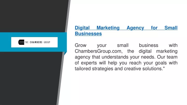 digital marketing agency for small businesses