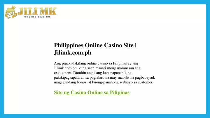 philippines online casino site jilimk