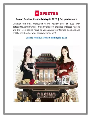Casino Review Sites In Malaysia 2023