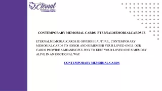 Contemporary Memorial Cards | Eternalmemorialcards.ie