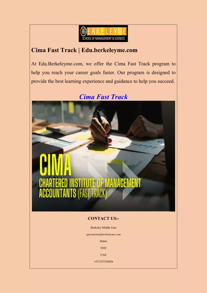 cima fast track edu berkeleyme com