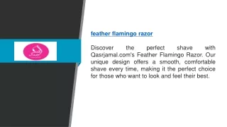 Feather Flamingo Razor | Qasrjamal.com