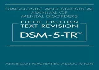 PDF DOWNLOAD Diagnostic and Statistical Manual of Mental Disorders, Fifth Editio