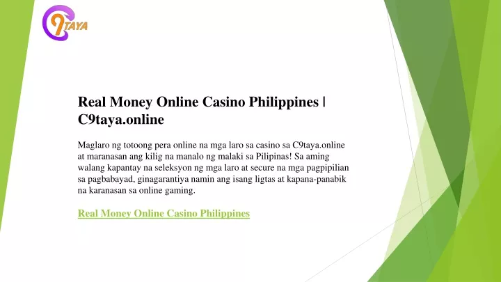 real money online casino philippines c9taya