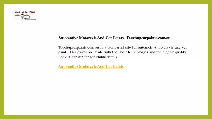 automotive motorcyle and car paints