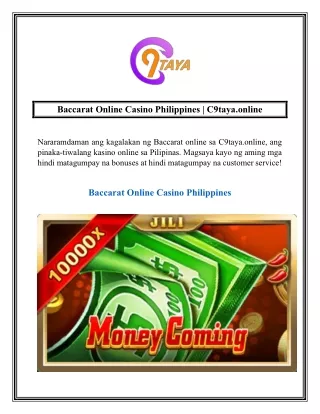 Baccarat Online Casino Philippines  C9taya.online