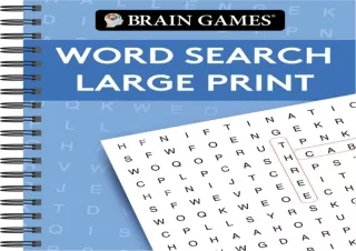 EBOOK Brain Games - Word Search Large Print (Blue)