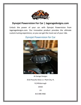 Dynojet Powervision For Car  Jagaragedesigns.com