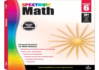 PDF Spectrum 6th Grade Math Workbook, Ages 11 to 12, Multiplying and Dividing Fr