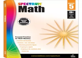 EBOOK Spectrum 5th Grade Math Workbooks, Ages 10 to 11, Math Workbooks Grade 5,