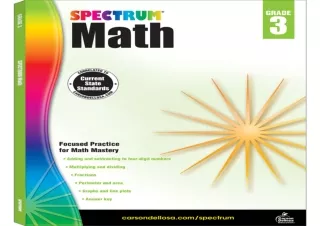 EPUB Spectrum 3rd Grade Math Workbooks, Ages 8 to 9, Math Workbooks Grade 3, Mul