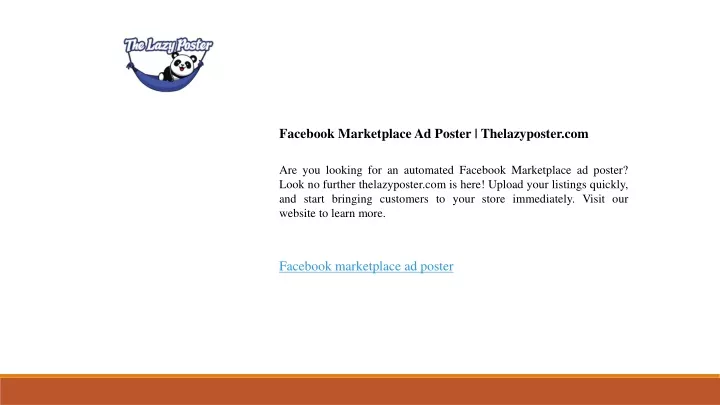 facebook marketplace ad poster thelazyposter com