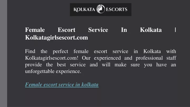 female escort service in kolkata
