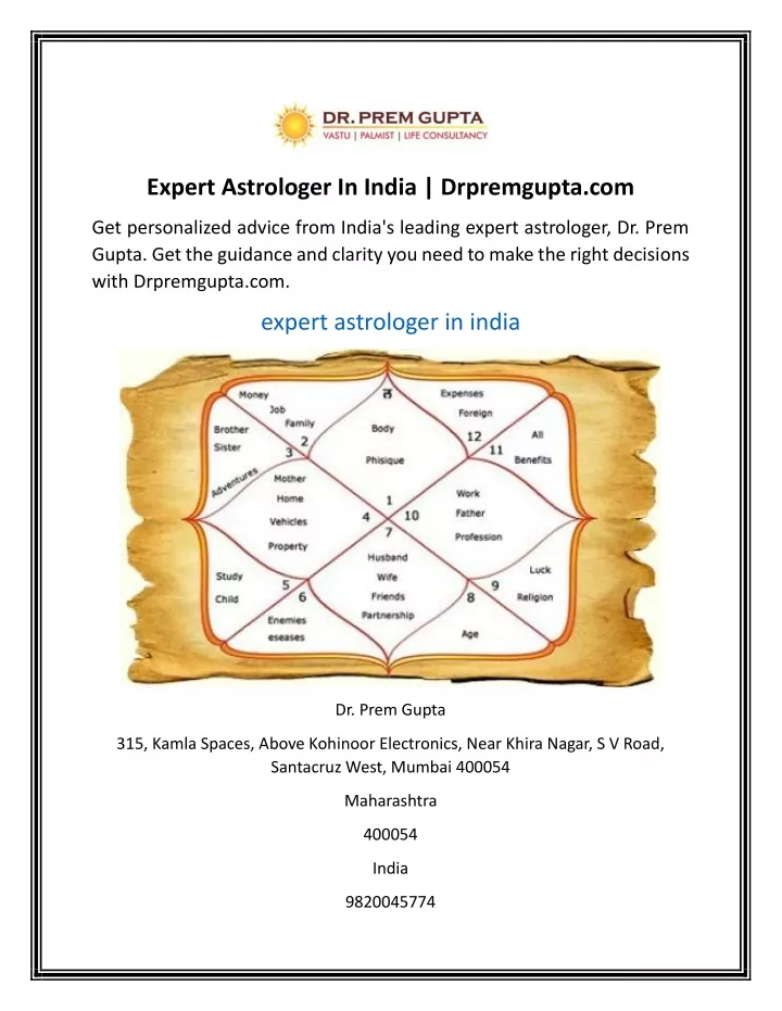 expert astrologer in india drpremgupta com