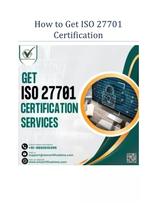 how to get iso 27701 certification
