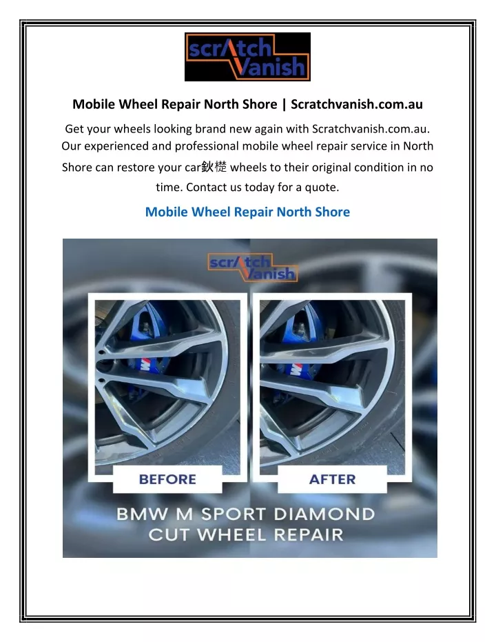 mobile wheel repair north shore scratchvanish