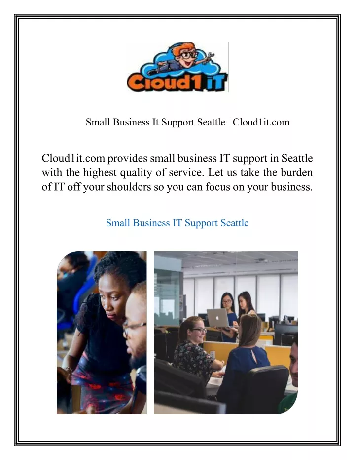 small business it support seattle cloud1it com