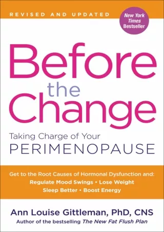 get [PDF] Download Before the Change: Taking Charge of Your Perimenopause