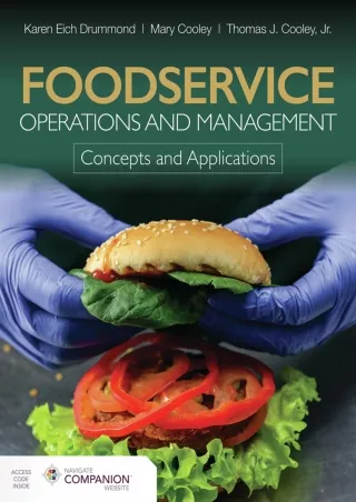 get [PDF] Download Foodservice Operations and Management: Concepts and Applications