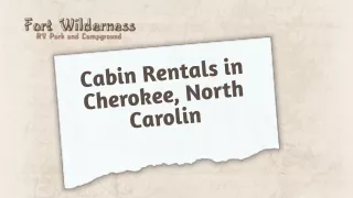 Reservations For Cabins in Cherokee, North Carolina (1)