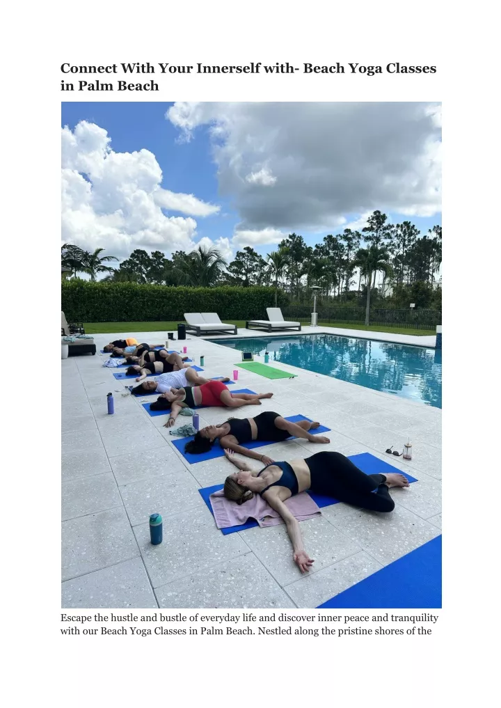connect with your innerself with beach yoga