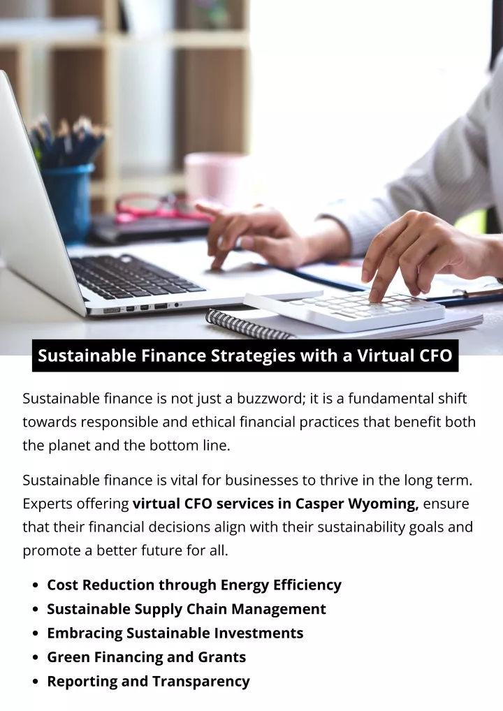 sustainable finance strategies with a virtual cfo