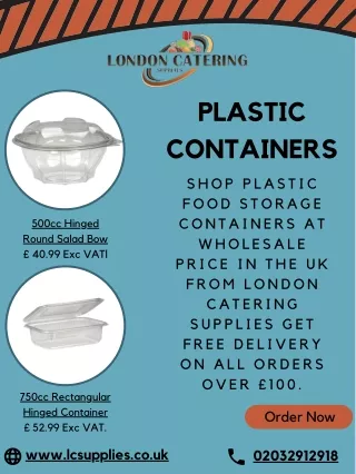 Buy Salad Plastic Bowls and Containers | LC Supplies