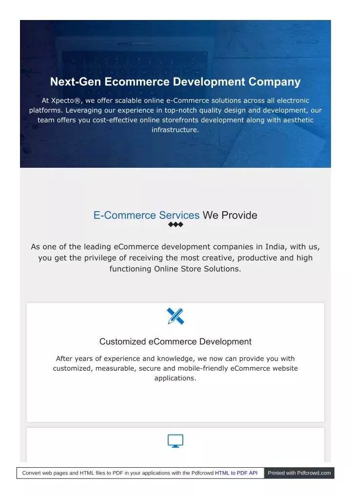 next gen ecommerce development company