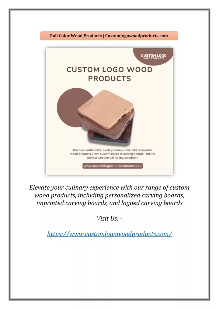 full color wood products customlogowoodproducts