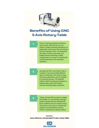 Benefits of Using CNC 5 Axis Rotary Table [Infographic]