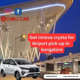 Get Innova Taxi In Bangalore For Airport Services