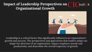 Impact of Leadership Perspectives on Organizational Growth