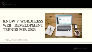 Know 7 WordPress Web Development Trends for 2023