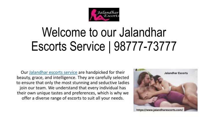 welcome to our jalandhar escorts service 98777 73777