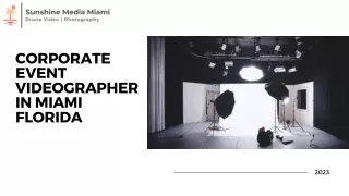 Corporate Event Videographer in Miami Florida