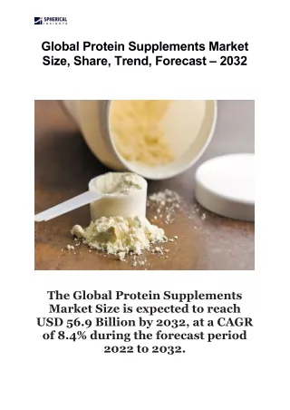 global protein supplements market size share