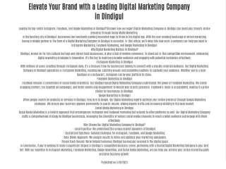 Elevate Your Brand with a Leading Digital Marketing Company in Dindigul