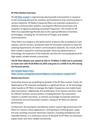 rf filter market overview