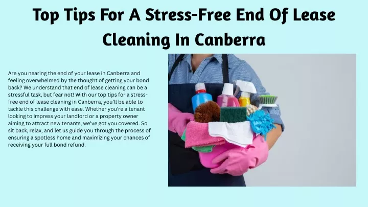top tips for a stress free end of lease cleaning