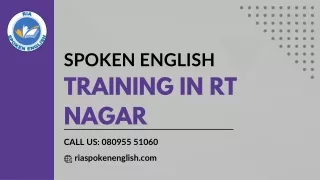 Best Spoken English Training in RT Nagar