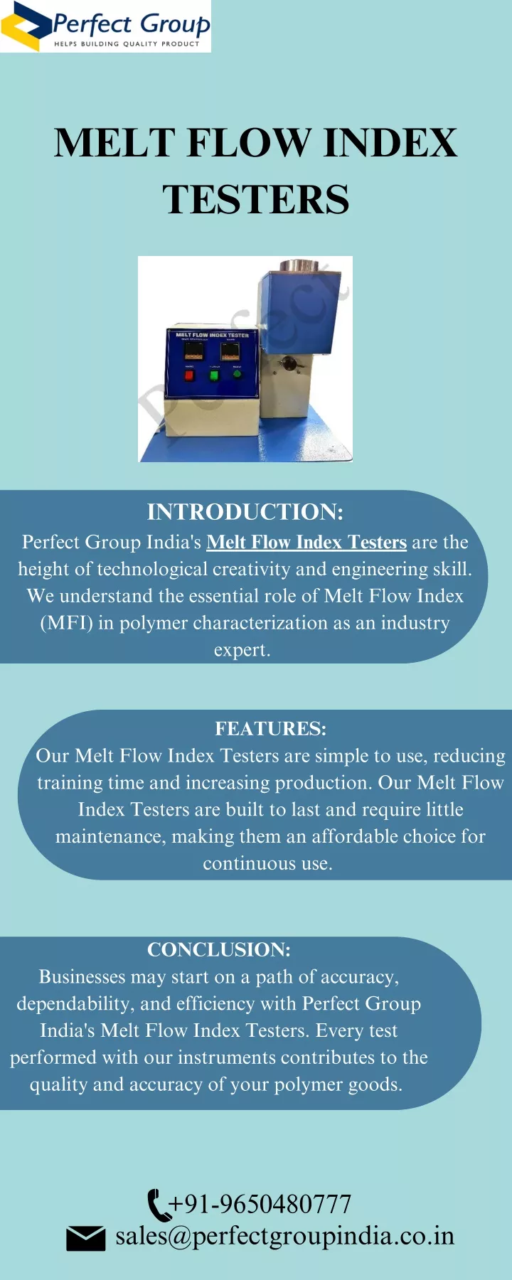 PPT - Melt flow index testers | Perfect Group India PowerPoint ...