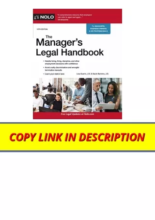 Download PDF Managers Legal HandbookThe full