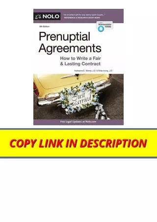 PDF read online Prenuptial Agreements How to Write a Fair and Lasting Contract f