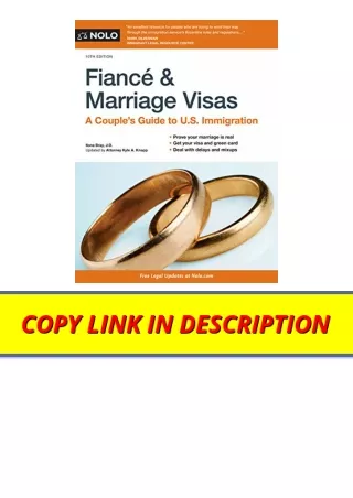 Ebook download Fiancé and Marriage Visas A Couples Guide to US Immigration full