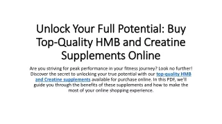 buy top-quality hmb and creatine supplement online