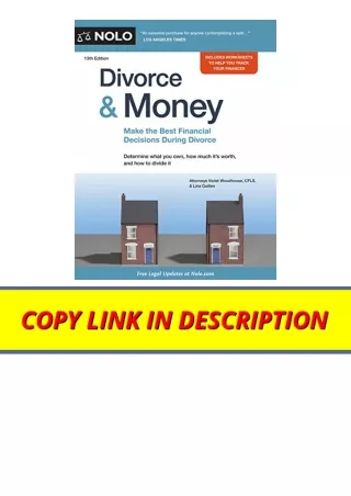 PDF read online Divorce and Money Make the Best Financial Decisions During Divor