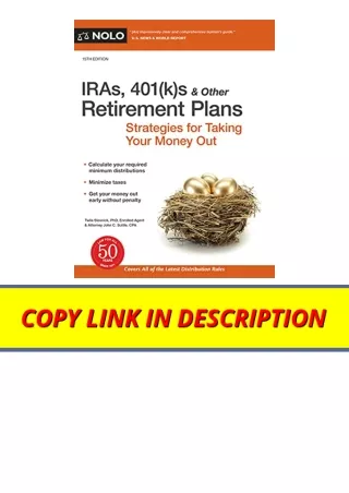 PDF read online IRAs 401ks and Other Retirement Plans Strategies for Taking Your