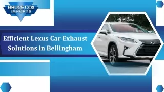 Efficient Lexus Car Exhaust Solutions in Bellingham