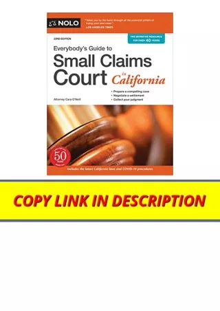 Ebook download Everybodys Guide to Small Claims Court in California Everybodys G